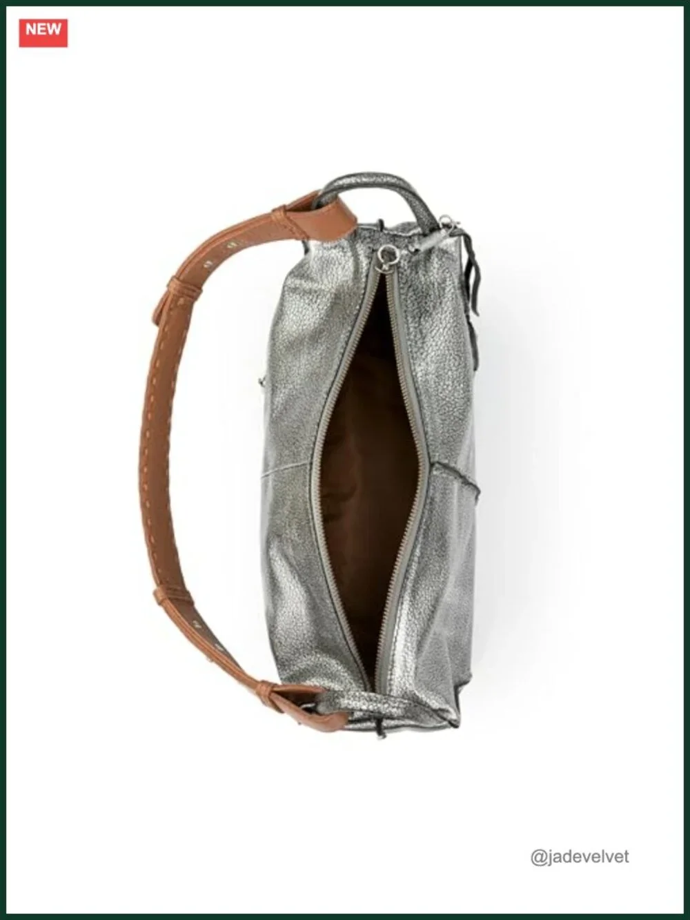 Large Leather Hobo Purse with Zipper Pocket for Everyday Travel
